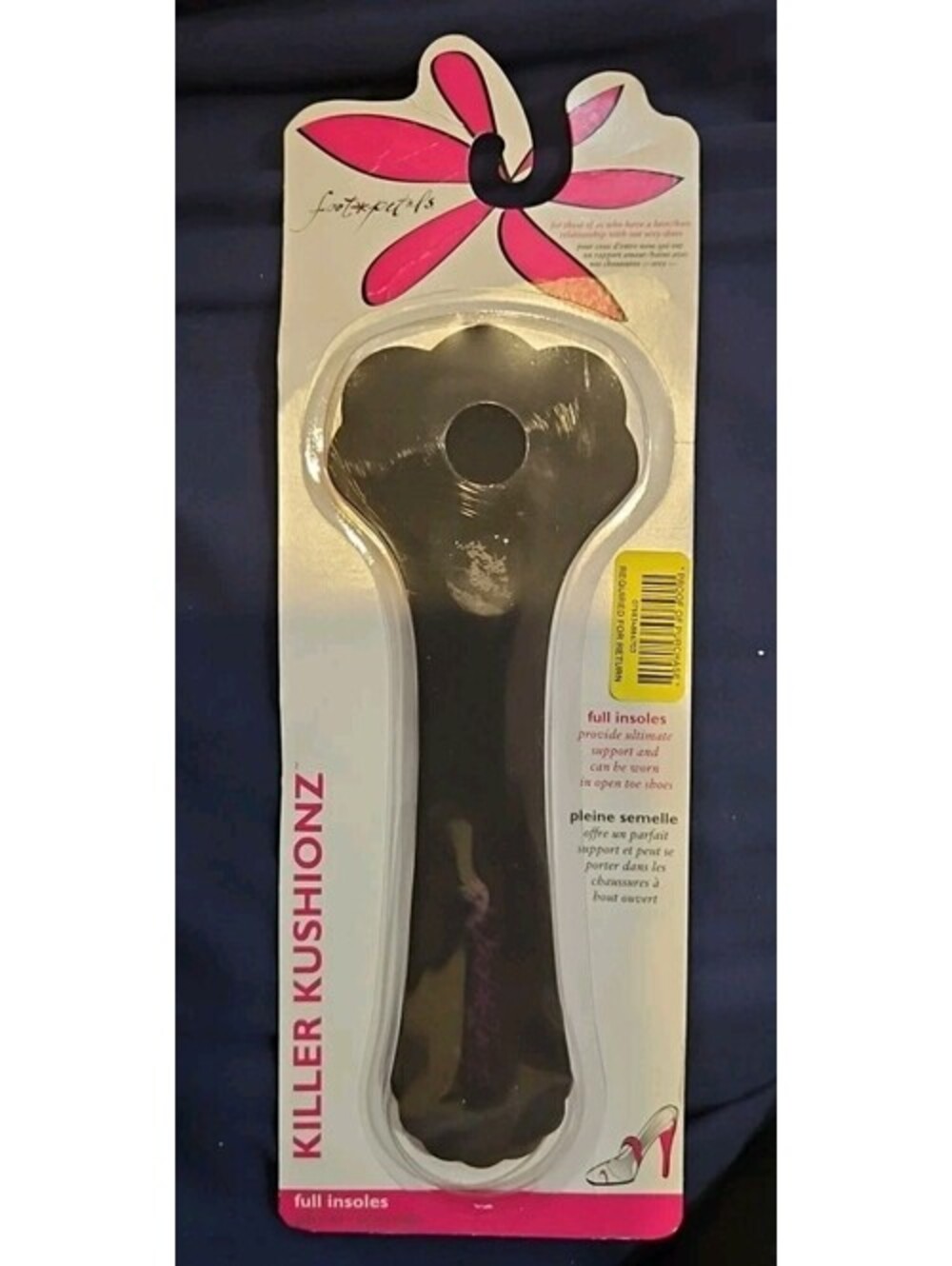 Foot Petals Killer Kushionz 3/4 Insoles Black